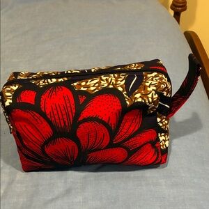 Floral Red and Black Women's Bag